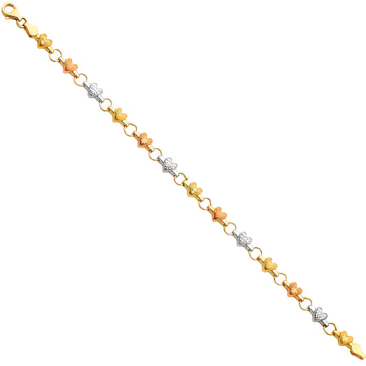 Stampato & Charm Bracelets - 14K GOLD - AB54
