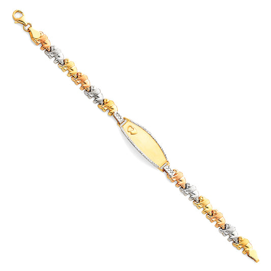 Stampato ID Bracelets - 14K GOLD - AB80