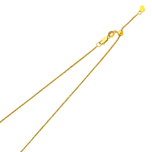 Adjustable Pendant Chains - 0.8 mm 14K GOLD - CH181