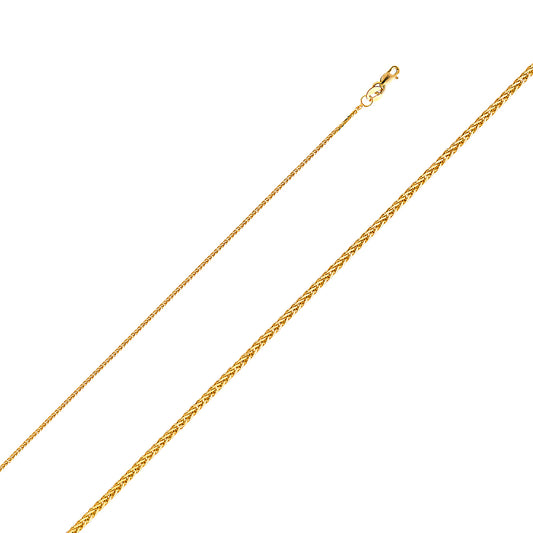 D.C. Square Wheat- 1.0 mm 14K GOLD - CH192