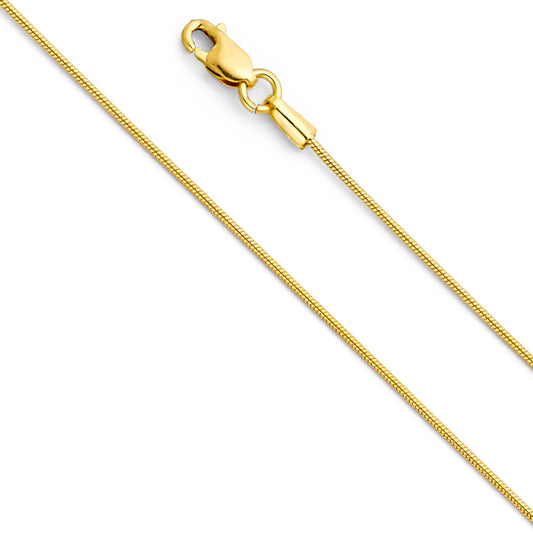 Snake Round (Mat Finish) - 0.8 mm 14K GOLD - CH201