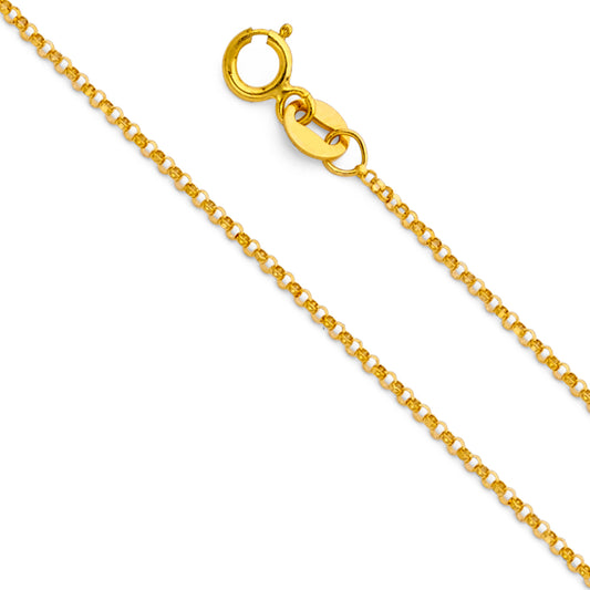 Rolo Cable Angle D.C. - 1.2 mm 14K GOLD - CH227