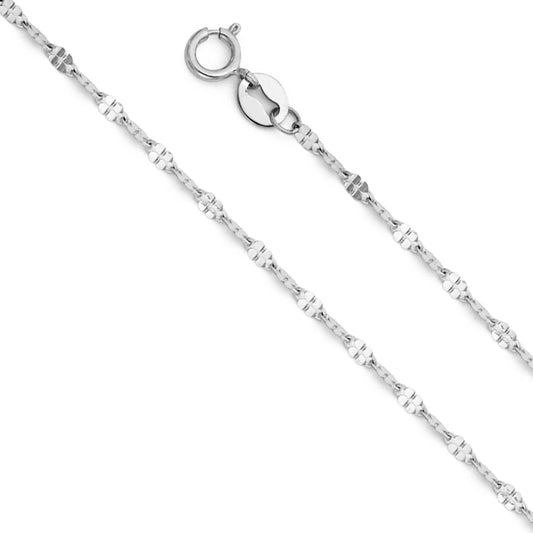 Stamped Mirror - 1.5  mm 14K GOLD - CH248