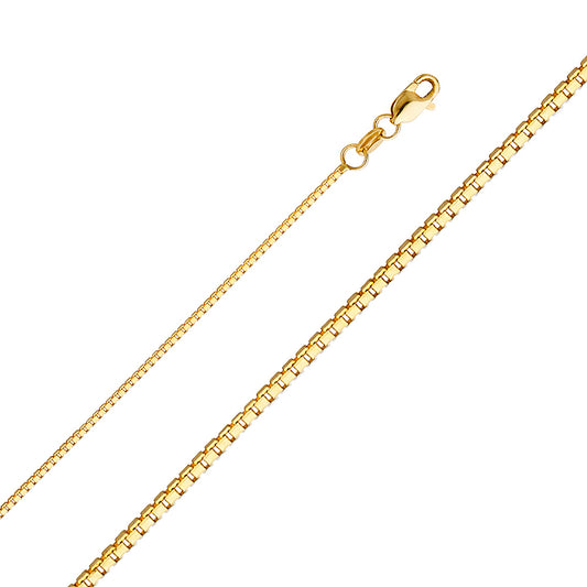 Box Yellow - 1.0 mm 14K GOLD - CH255