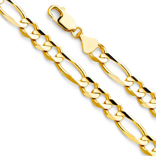 Chain Figaro 3+1 Concave Regular - 8.6 mm - 14K Gold - CH288