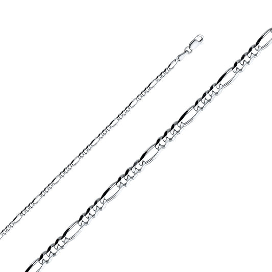 Cadena Figaro 3+1 Concave Regular White CH344