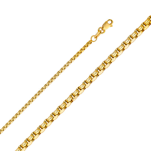 Round Box D.C. & Flat Square Franco - 1.8 mm 14K GOLD - CH452