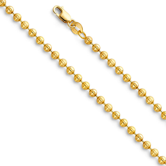 Moon-Cut Bead - 2.0 mm 14K GOLD - CH472
