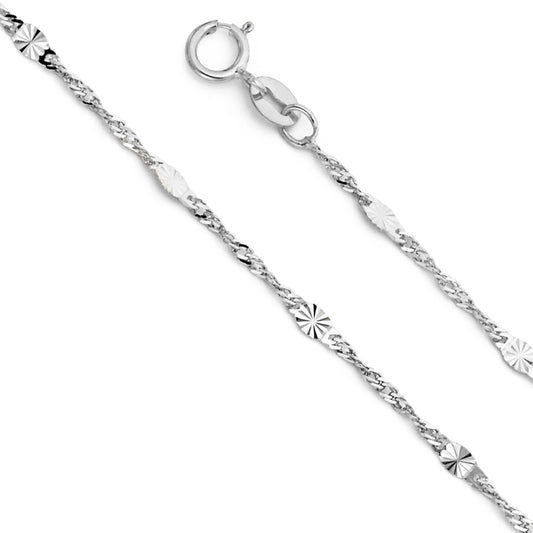 Stamped Singapore - 1.4  mm 14K GOLD - CH479