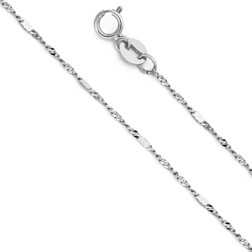 Stamped Singapore - 1.3  mm 14K GOLD - CH481