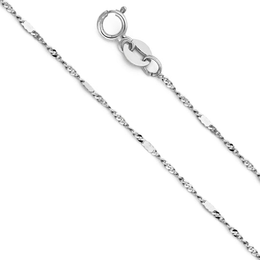 Stamped Singapore - 1.3  mm 14K GOLD - CH481