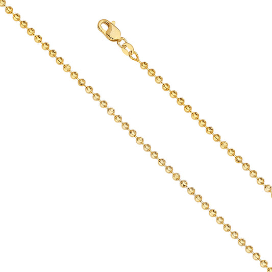 Moon-Cut Bead - 2.5 mm 14K GOLD - CH551