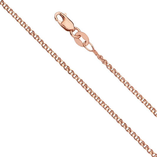 Assorted Pink Gold Pendant Chains - 1.4 mm 14K GOLD - CH552