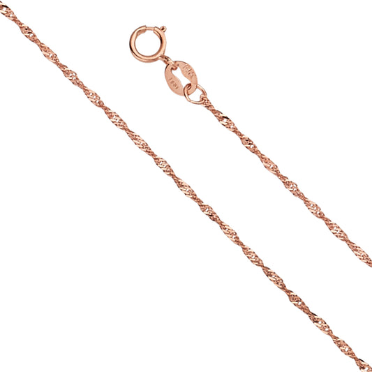 Assorted Pink Gold Pendant Chains - 1.2 mm 14K GOLD - CH557