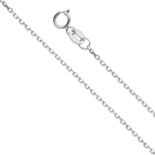 Oval Angled D.C. Cable - 0.9 mm 14K GOLD - CH561