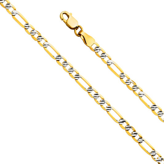 Fancy D.C. Light Figaro 3+1 WP - 3.1 mm 14K GOLD - CH564