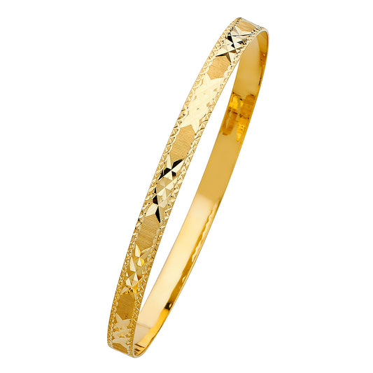 Solid Bangles - 14K GOLD - GL107