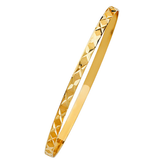 Solid Bangles - 14K GOLD - GL114