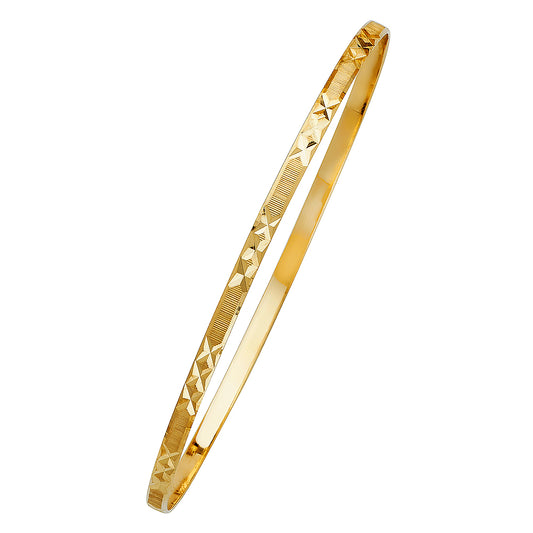 Solid Bangles - 14K GOLD - GL119