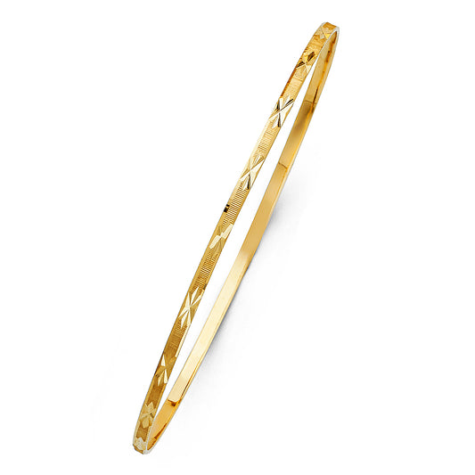 Solid Bangles - 14K GOLD - GL121