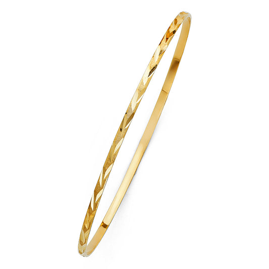 Solid Bangles - 14K GOLD - GL122