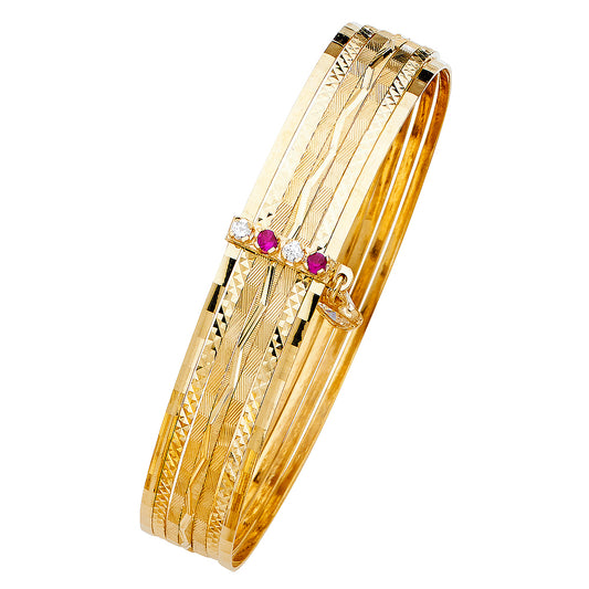 7 Days Bangles - 14K GOLD - GL128