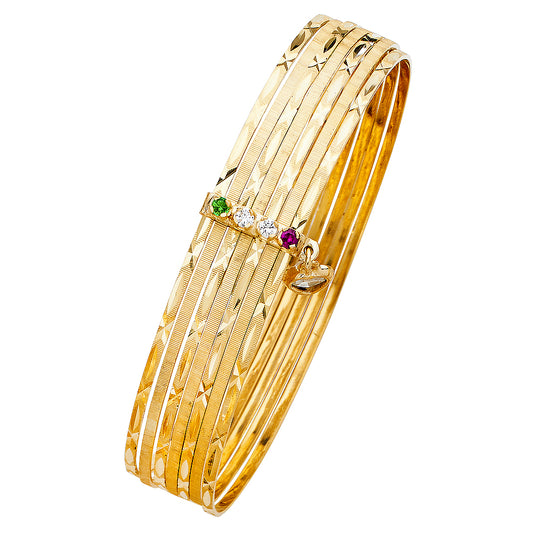 7 Days Bangles - 14K GOLD - GL129