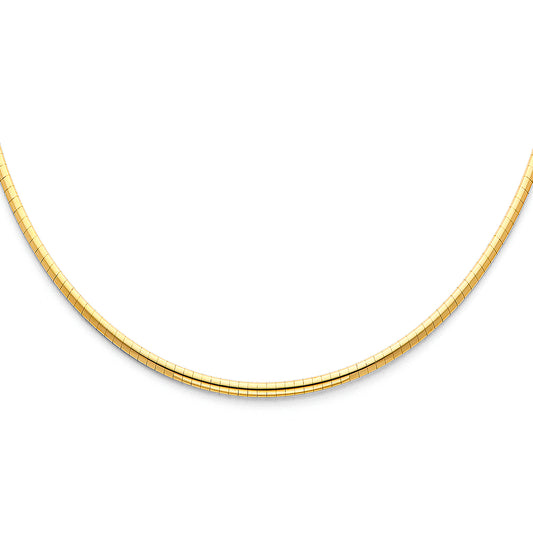 Reversible Omegas - 2.5 mm 14K GOLD - NK16