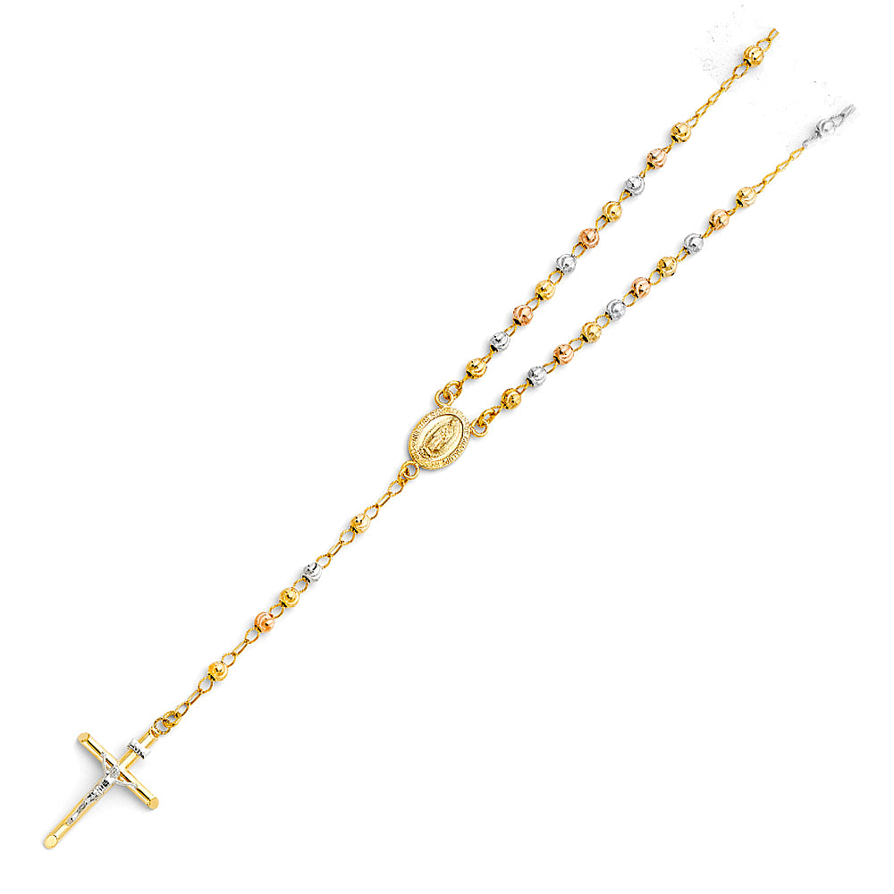 Rosary Necklaces - 4 MM - 14K GOLD - NK187