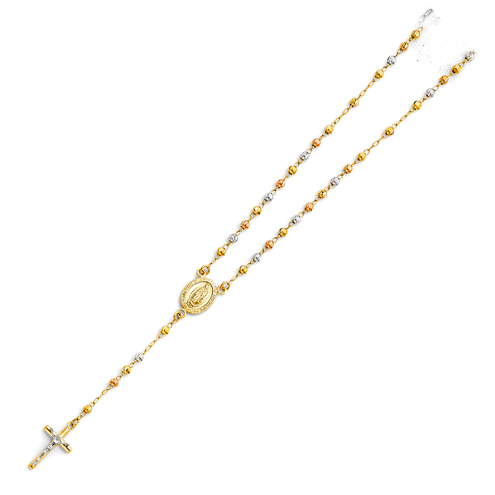Rosary Necklaces - 3 mm - 14K GOLD - NK188