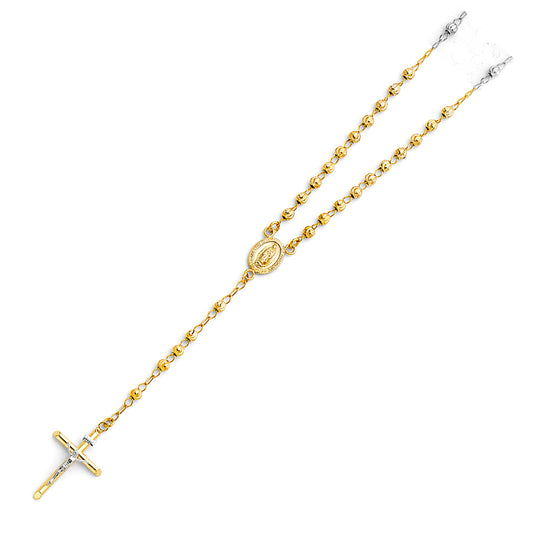 Rosary Necklaces - 4 mm - 14K GOLD - NK189
