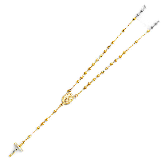 Rosary Necklaces - 3 mm - 14K GOLD - NK190