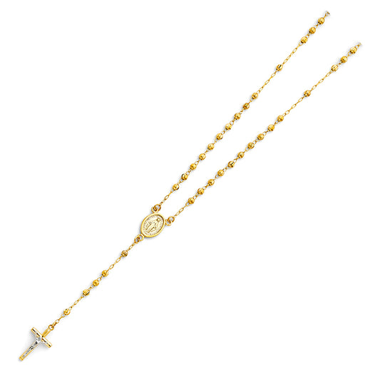 Rosary Necklaces - 3 mm - 14K GOLD - NK191