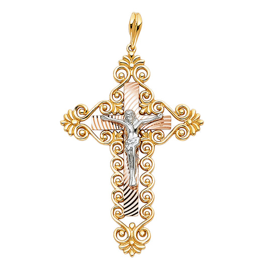 Crucifix Pendants - 14K GOLD - PT859