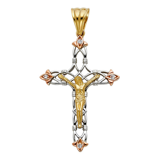 Crucifix Pendants - 14K GOLD - PT936