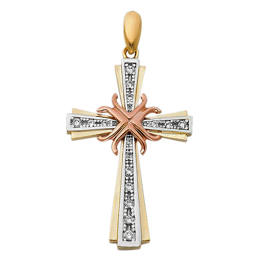Crucifix Pendants - 14K GOLD - PT950