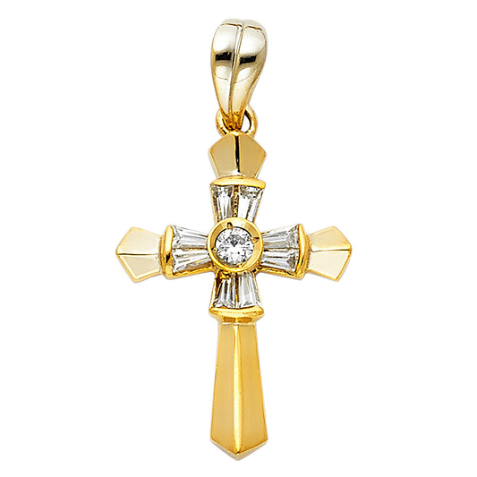 Crucifix Pendants - 14K GOLD - PT961